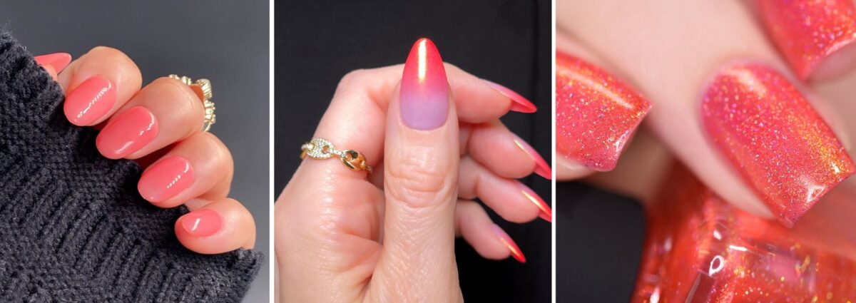 unghie color corallo