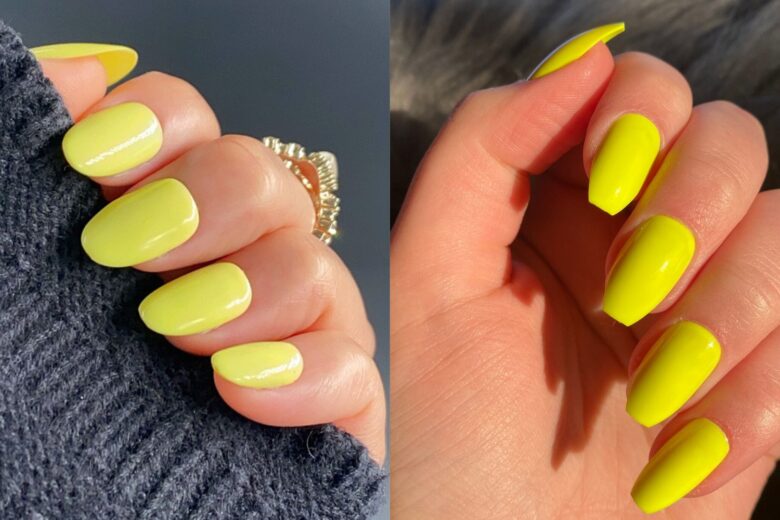 Il giallo fluo è il colore che accende la nail art estiva