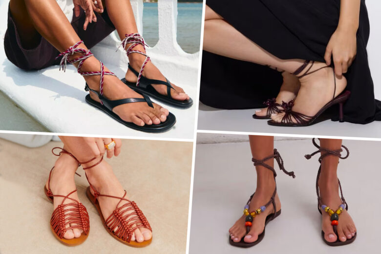 I sandali con lacci sono il modello più glam del momento: ecco le varianti da sfoggiare per tutta estate