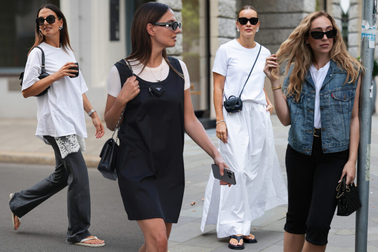 T-shirt bianca e si va… Ecco come indossarla in 4 summer look!