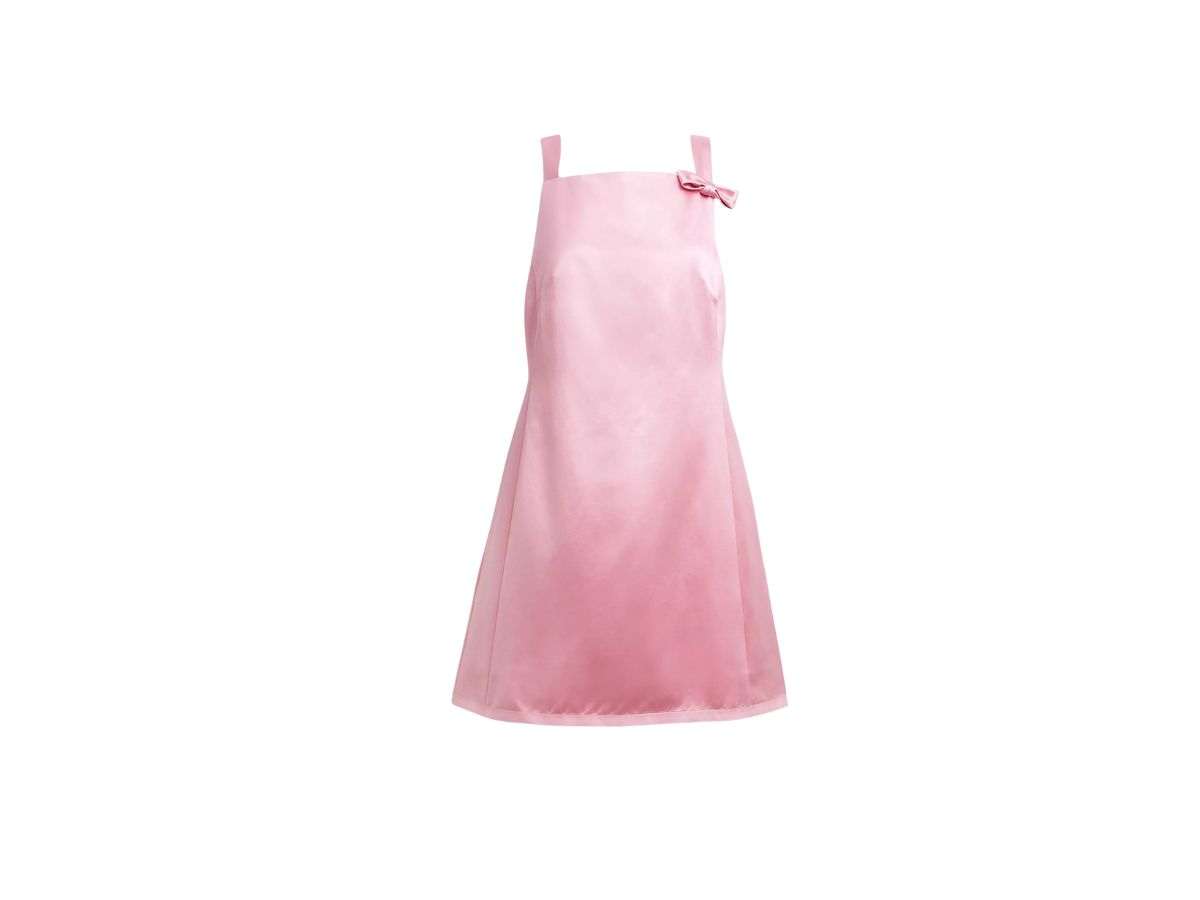 Mini abito con scollo squadrato in raso COACH
