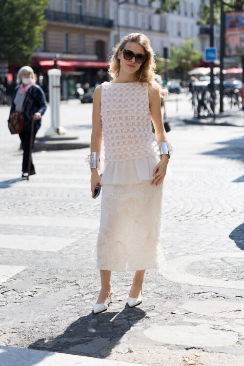 Tulle-Peplum-top-e-Penscil-Skirtt-