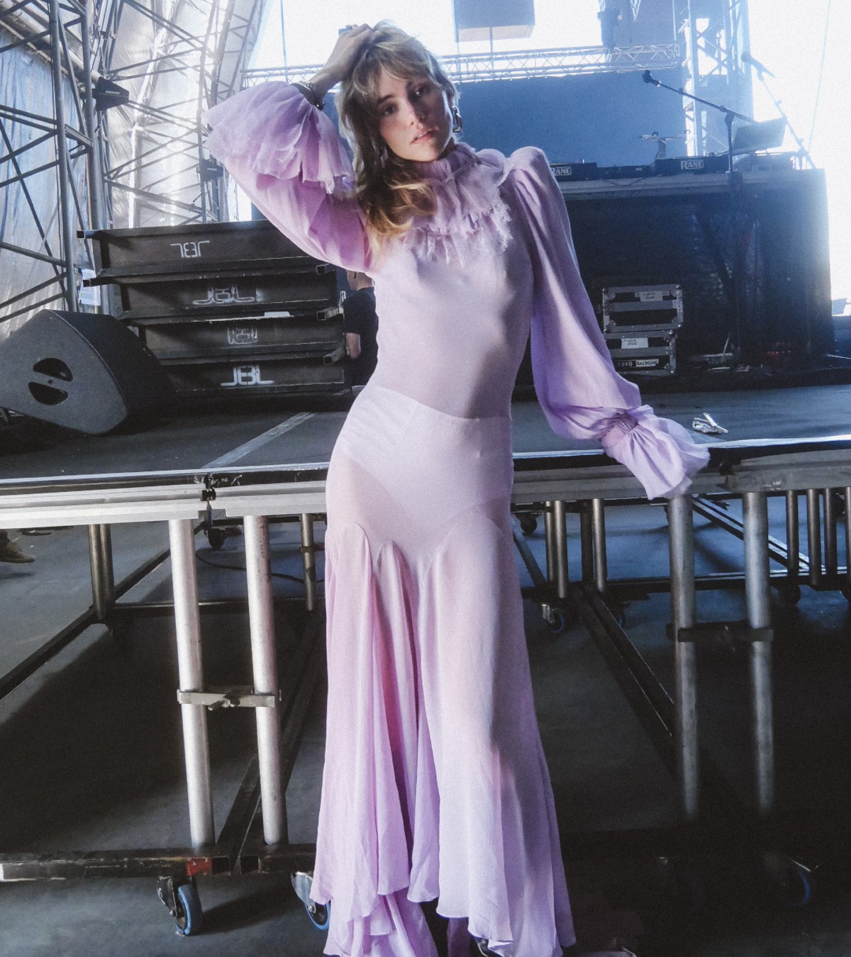ok Suki Waterhouse wears McQueen