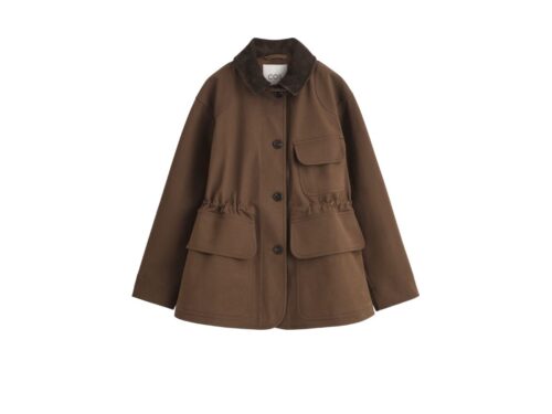 Полевая куртка с замшевым воротником так