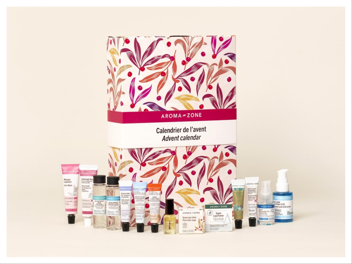 calendario dell’avvento beauty 2025 aroma zone skincare ingredienti naturali