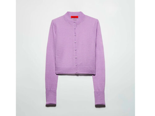 Cardigan Lungo Lavorato A Maglia Con Strass Per Anziane: Elegante Coprispalle Primavera Autunno