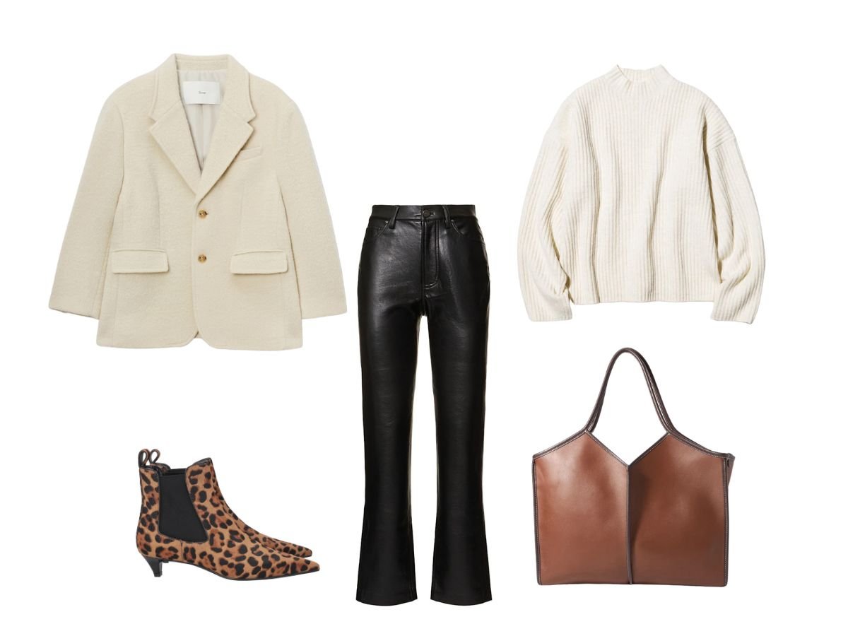 look pantaloni in pelle