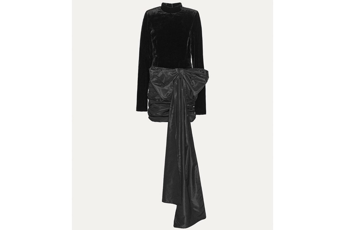 minidress-velluto-nero-con-fiocco-rotate-birger-christensen