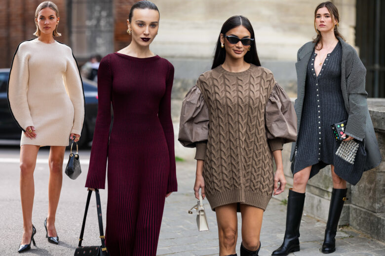 Abiti in maglia: come indossare il “key piece” della moda invernale secondo lo street style 