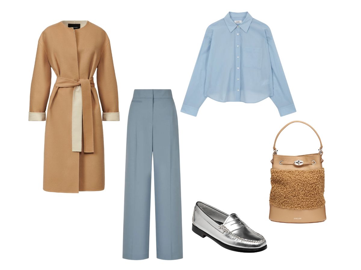 azzurro polvere e cammello