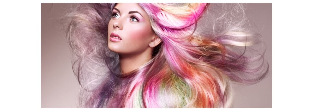 capelli arcobaleno sfumato melted rainbow colore tinta originale di tendenza cover desktop