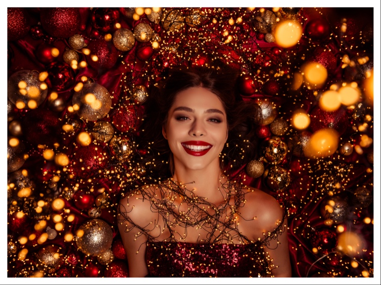 trucco scintillante feste make up natale glitter luminoso bellissimo cover mobile