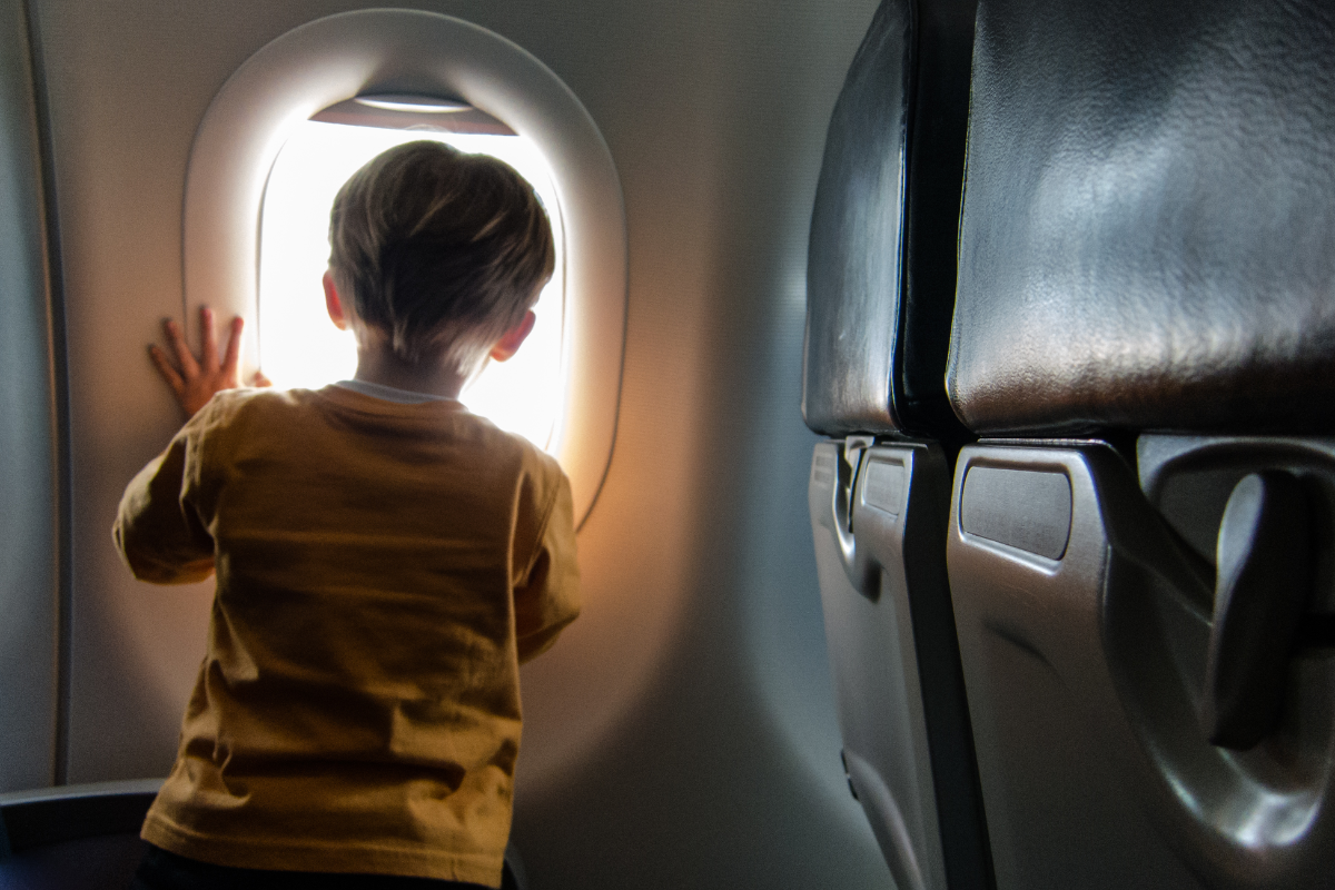 bambini noia aereo