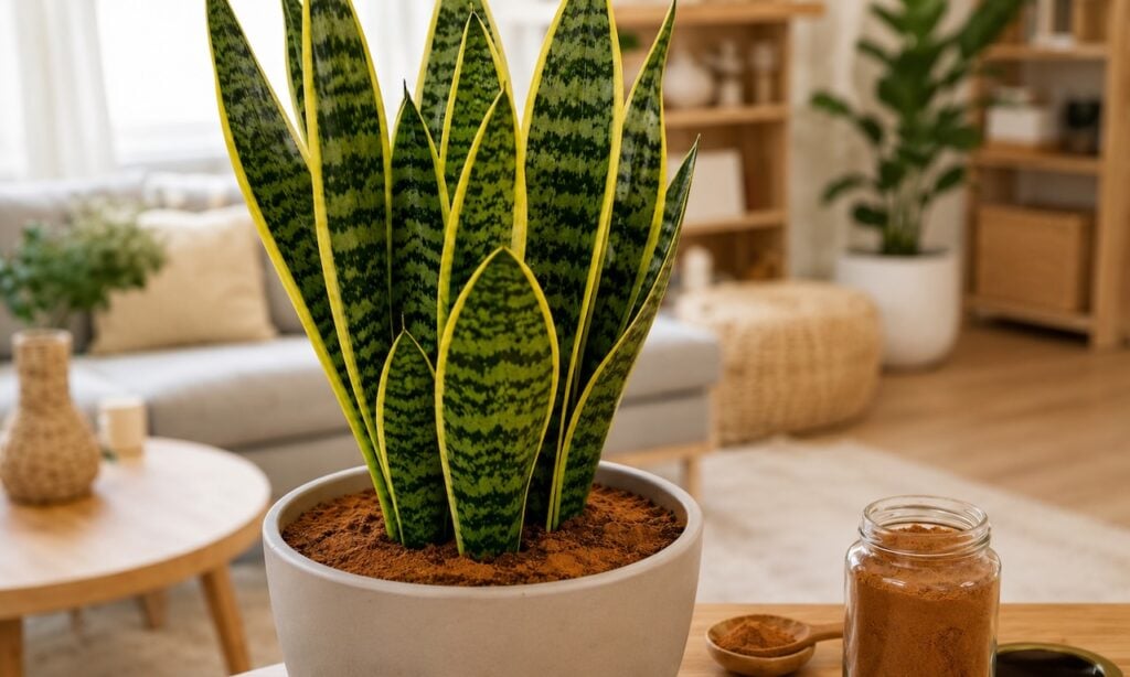 Current image: Sansevieria: metti questa spezia nel vaso e dirai addio per sempre a muffa, moscerini e marciume