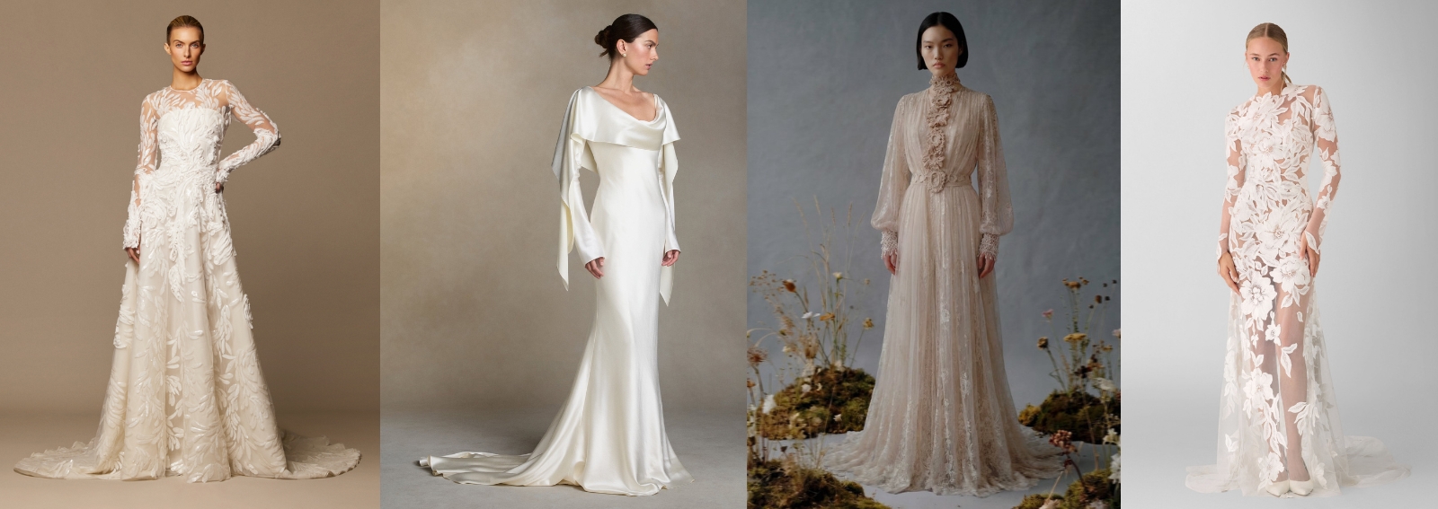 Abiti da sposa, i modelli a maniche lunghe per la Primavera 2027