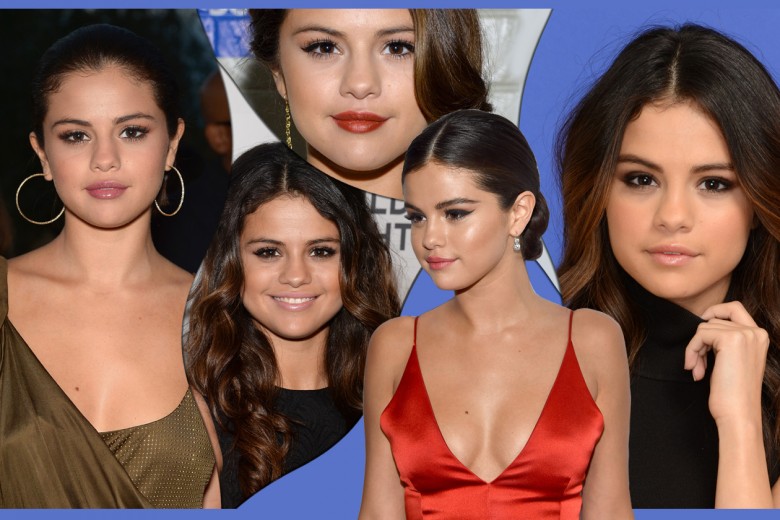 Selena Gomez make up: eyeliner nero e viso glowing